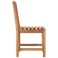 vidaXL Patio Chairs 4 pcs with Cushions Solid Teak Wood