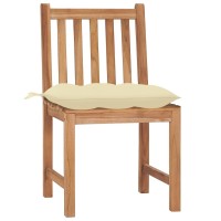 vidaXL Patio Chairs 8 pcs with Cushions Solid Teak Wood