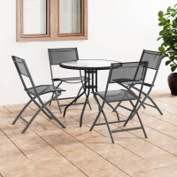 vidaXL 5 Piece Patio Dining Set Steel