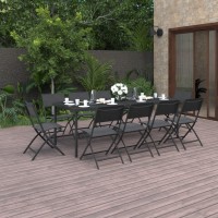 vidaXL 11 Piece Patio Dining Set Steel