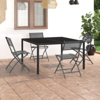 vidaXL 5 Piece Patio Dining Set Steel