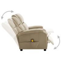 Vidaxl Electric Massage Recliner Cappuccino Faux Leather