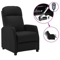 Vidaxl Electric Reclining Chair Black Faux Leather