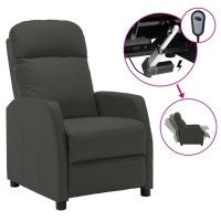 Vidaxl Electric Reclining Chair Anthracite Faux Leather