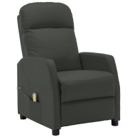 Vidaxl Electric Massage Reclining Chair Anthracite Faux Leather