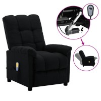 Vidaxl Massage Recliner Black Fabric