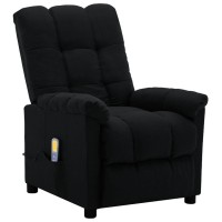 Vidaxl Massage Recliner Black Fabric