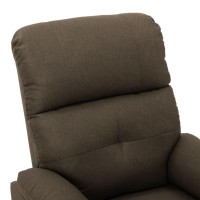 vidaXL Massage Recliner Brown Fabric