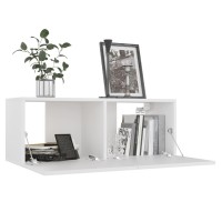 vidaXL 4 Piece TV Stand Set White Engineered Wood