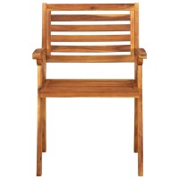 vidaXL Patio Chairs 4 pcs Solid Acacia Wood