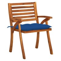 vidaXL Patio Chairs with Cushions 4 pcs Solid Acacia Wood