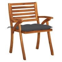 vidaXL Patio Chairs with Cushions 8 pcs Solid Acacia Wood