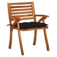 vidaXL Patio Chairs with Cushions 8 pcs Solid Acacia Wood