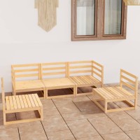 vidaXL 5 Piece Patio Lounge Set Solid Pinewood