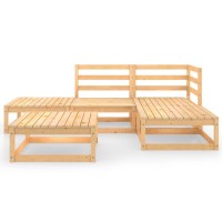 vidaXL 5 Piece Patio Lounge Set Solid Pinewood