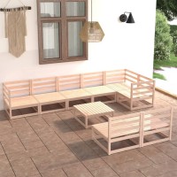 vidaXL 9 Piece Patio Lounge Set Solid Pinewood