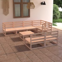 vidaXL 8 Piece Patio Lounge Set Solid Pinewood