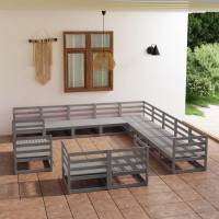 vidaXL 13 Piece Patio Lounge Set Solid Pinewood