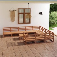 vidaXL 11 Piece Patio Lounge Set Solid Pinewood