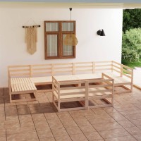 vidaXL 9 Piece Patio Lounge Set Solid Pinewood