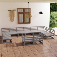 vidaXL 12 Piece Patio Lounge Set Solid Pinewood