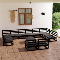 vidaXL 13 Piece Patio Lounge Set Solid Pinewood