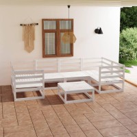 vidaXL 7 Piece Patio Lounge Set Solid Pinewood