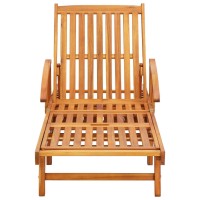 vidaXL Sun Loungers 2 pcs with Cushions Solid Acacia Wood