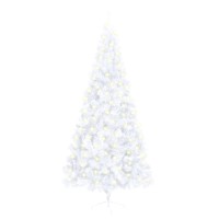 vidaXL Artificial Half Pre-lit Christmas Tree with Stand White 82.7