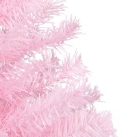 vidaXL Artificial Pre-lit Christmas Tree with Stand Pink 59.1