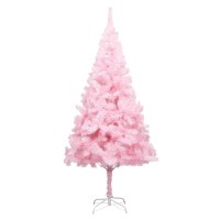 vidaXL Artificial Pre-lit Christmas Tree with Stand Pink 82.7