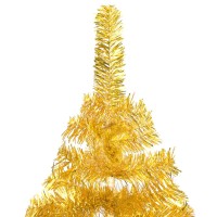 vidaXL Artificial Pre-lit Christmas Tree with Stand Gold 94.5