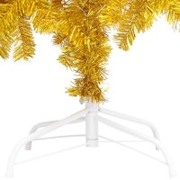 vidaXL Artificial Pre-lit Christmas Tree with Stand Gold 94.5