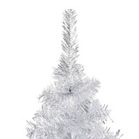 vidaXL Artificial Pre-lit Christmas Tree with Stand Silver 59.1