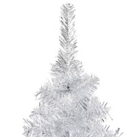 vidaXL Artificial Pre-lit Christmas Tree with Stand Silver 94.5