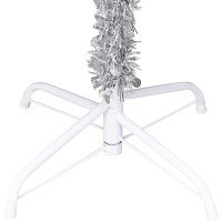 vidaXL Artificial Pre-lit Christmas Tree with Stand Silver 94.5