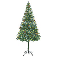 vidaXL Artificial Pre-lit Christmas Tree with Pinecones 70.9