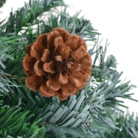 vidaXL Artificial Pre-lit Christmas Tree with Pinecones 70.9