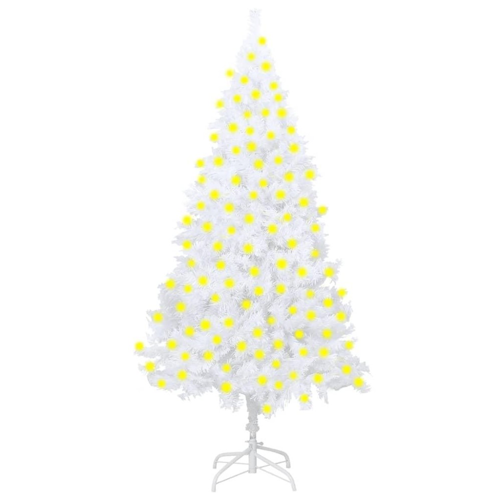 vidaXL Artificial Pre-lit Christmas Tree with Thick Branches White 82.7