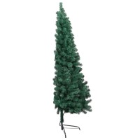 vidaXL Artificial Half Pre-lit Christmas Tree with Ball Set Green 47.2