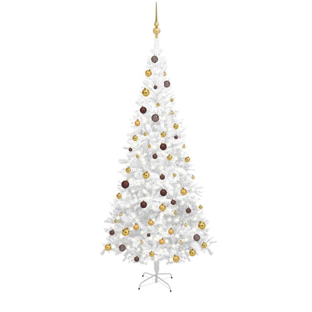 vidaXL Artificial Pre-lit Christmas Tree with Ball Set L 94.5