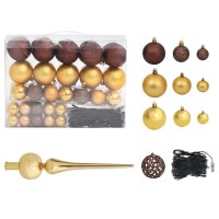 vidaXL Artificial Pre-lit Christmas Tree with Ball Set Black 82.7