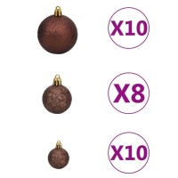 vidaXL Artificial Pre-lit Christmas Tree with Ball Set Black 82.7