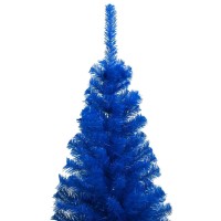 vidaXL Artificial Pre-lit Christmas Tree with Ball Set Blue 47.2