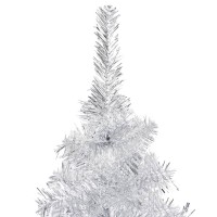 vidaXL Artificial Pre-lit Christmas Tree with Ball Set Silver 94.5