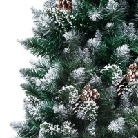 vidaXL Artificial Pre-lit Christmas Tree with Ball Set&Pinecones 82.7