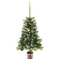 vidaXL Artificial Pre-lit Christmas Tree with Ball Set 25.6