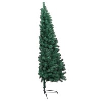 vidaXL Artificial Half Pre-lit Christmas Tree with Ball Set Green 59.1