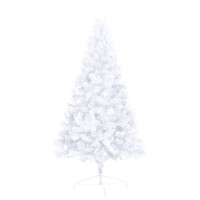 vidaXL Artificial Half Pre-lit Christmas Tree with Ball Set White 70.9