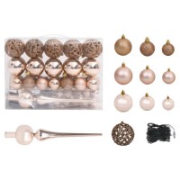 vidaXL Artificial Pre-lit Christmas Tree with Ball Set 59.1